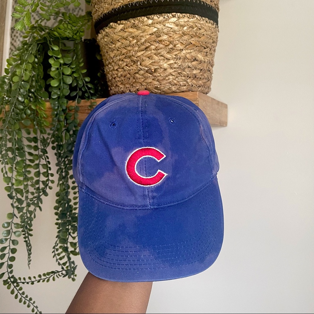 Chicago Cubs Bleach Splatter Dad Hat OS